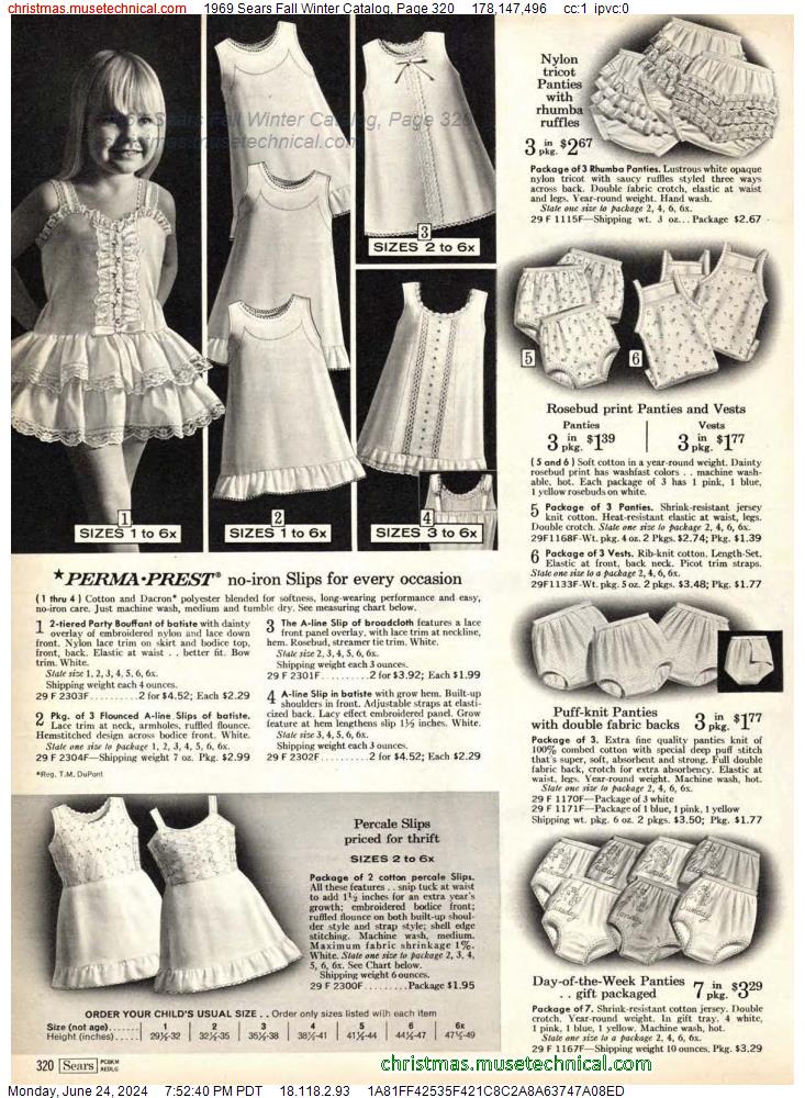 1969 Sears Fall Winter Catalog, Page 320