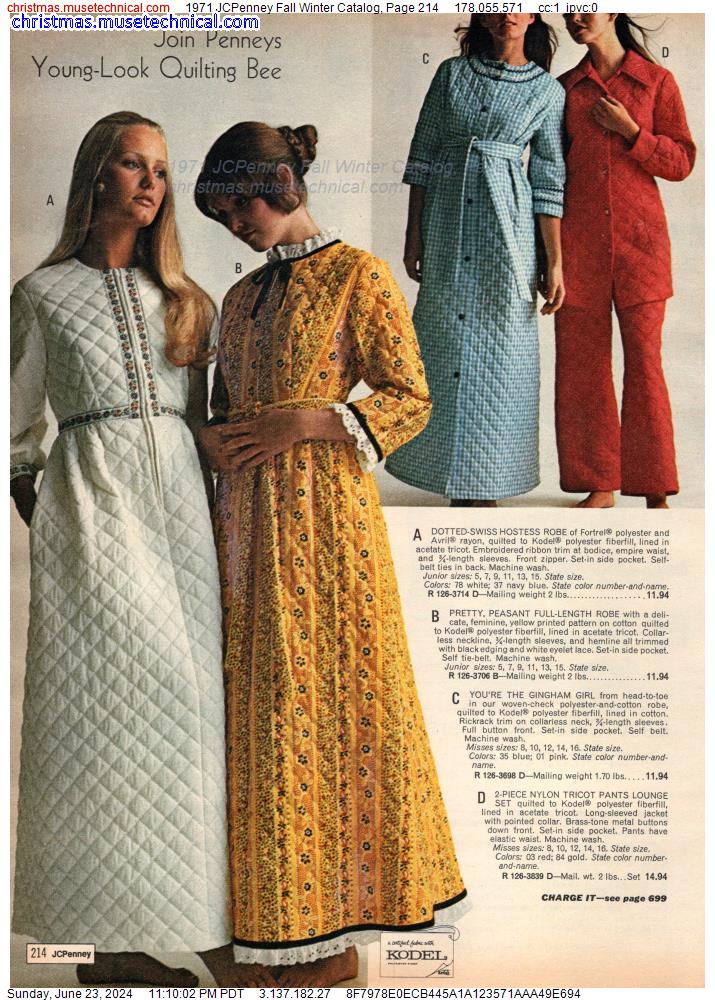 1971 JCPenney Fall Winter Catalog, Page 214