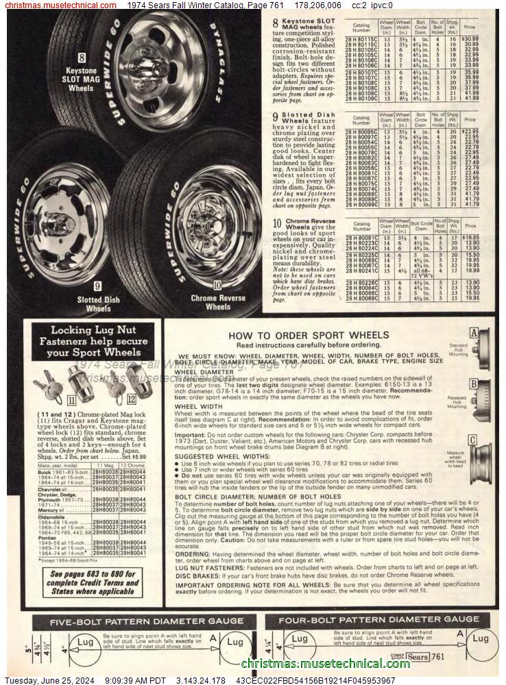 1974 Sears Fall Winter Catalog, Page 761