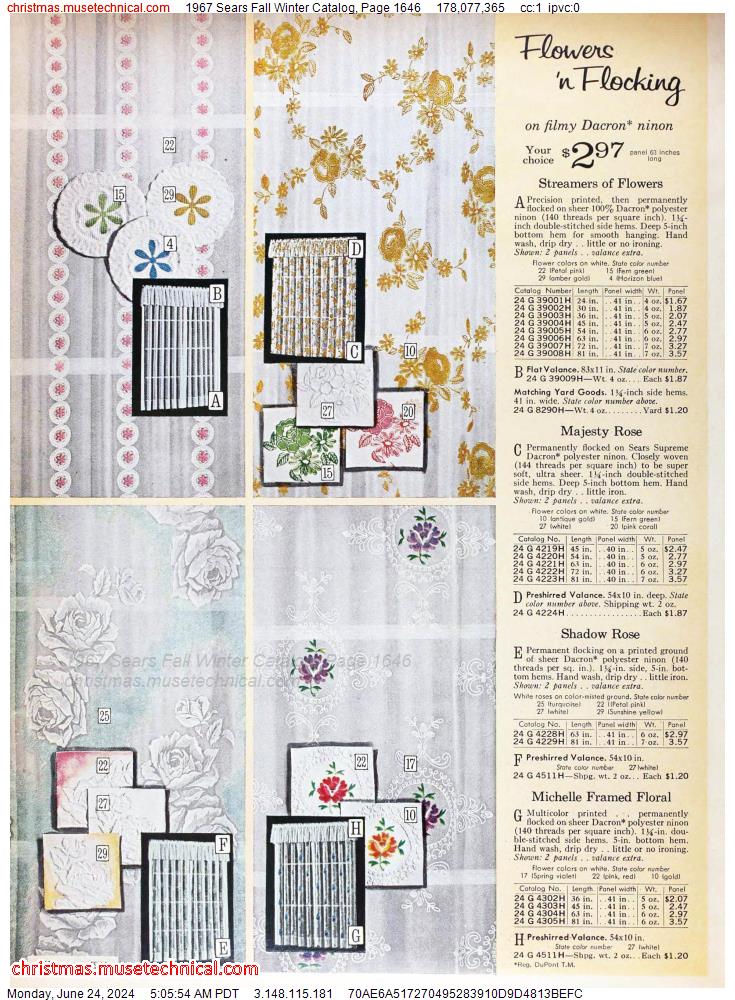 1967 Sears Fall Winter Catalog, Page 1646