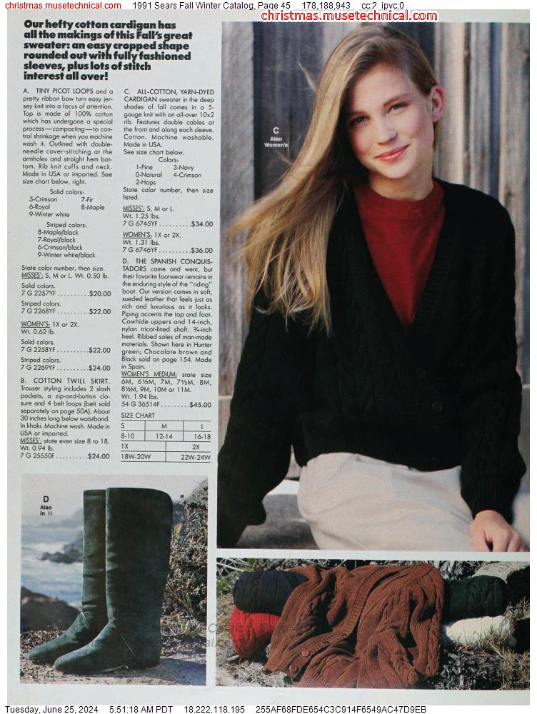 1991 Sears Fall Winter Catalog, Page 45