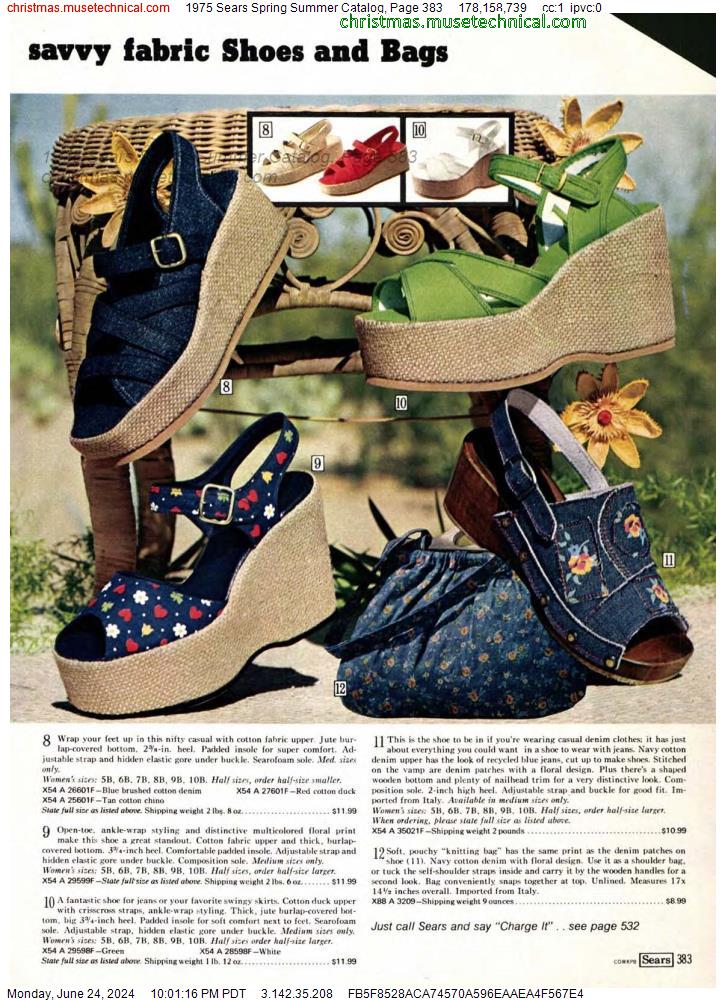 1975 Sears Spring Summer Catalog, Page 383