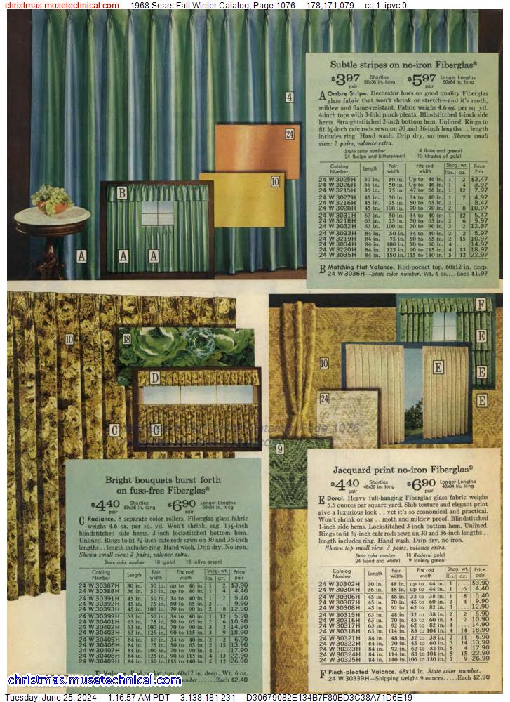 1968 Sears Fall Winter Catalog, Page 1076