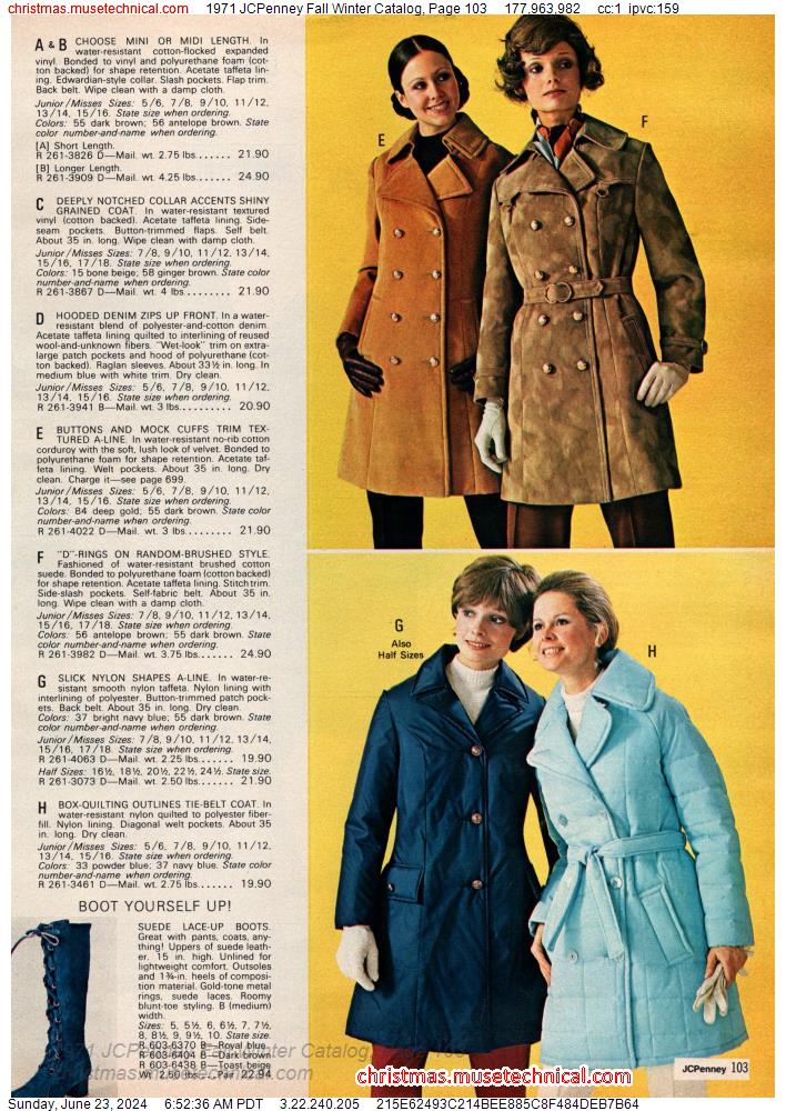 1971 JCPenney Fall Winter Catalog, Page 103