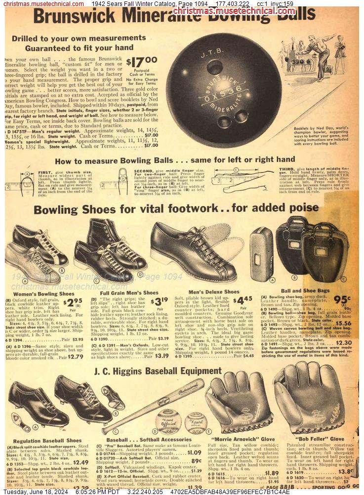 1942 Sears Fall Winter Catalog, Page 1094