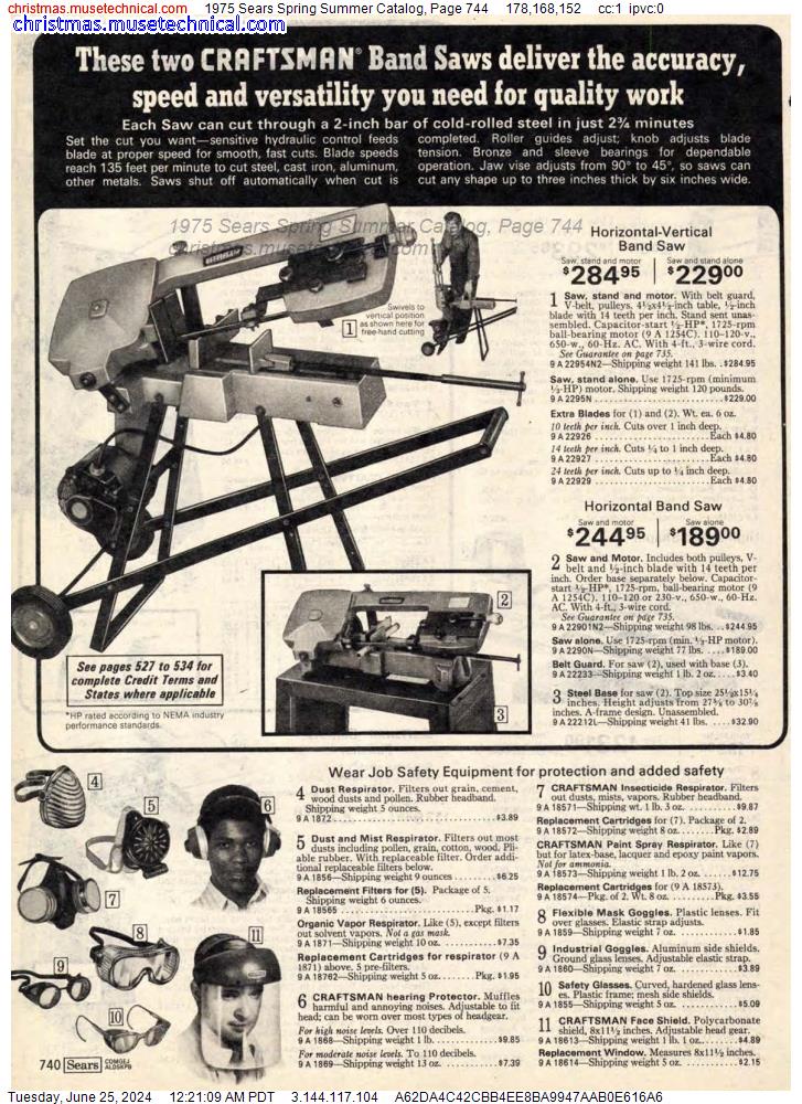 1975 Sears Spring Summer Catalog, Page 744