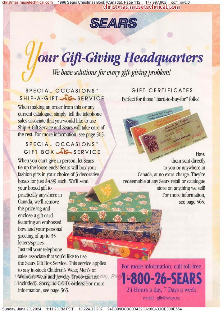 1996 Sears Christmas Book (Canada), Page 112