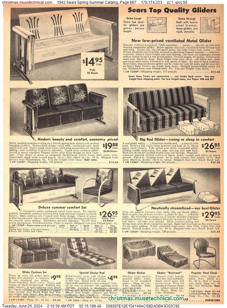 1942 Sears Spring Summer Catalog, Page 667