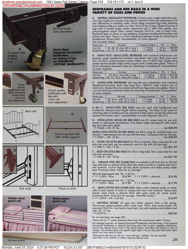1991 Sears Fall Winter Catalog, Page 578