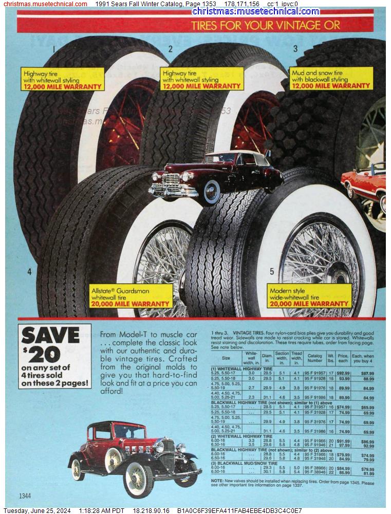 1991 Sears Fall Winter Catalog, Page 1353