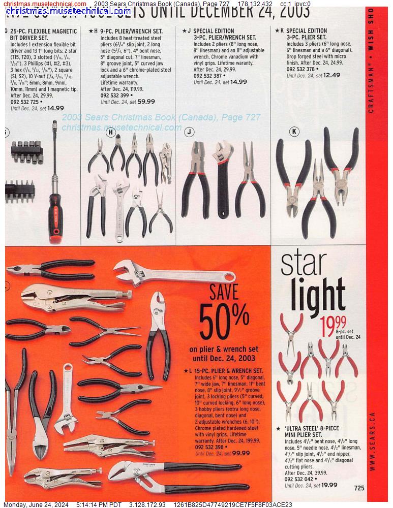 2003 Sears Christmas Book (Canada), Page 727