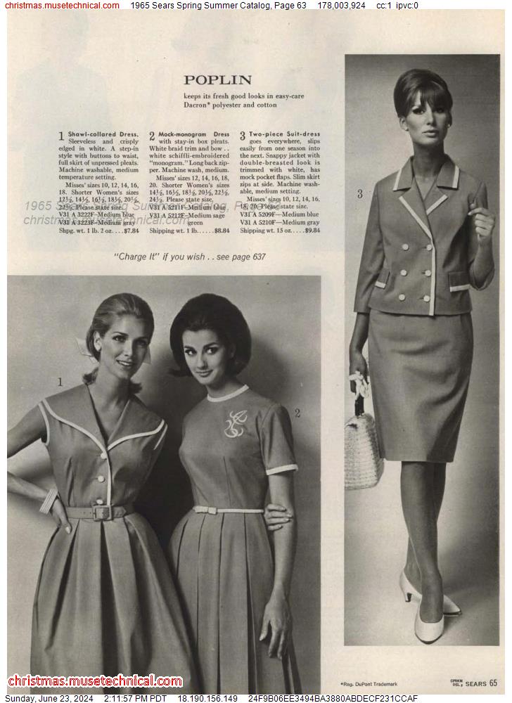 1965 Sears Spring Summer Catalog, Page 63