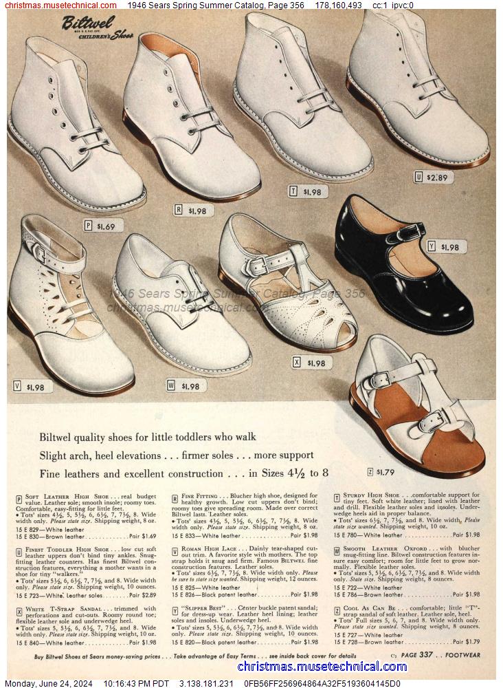 1946 Sears Spring Summer Catalog, Page 356