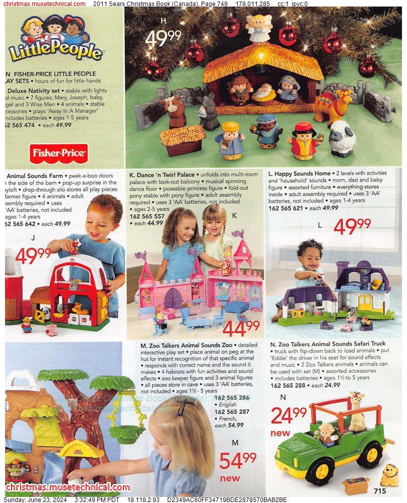 2011 Sears Christmas Book (Canada), Page 749