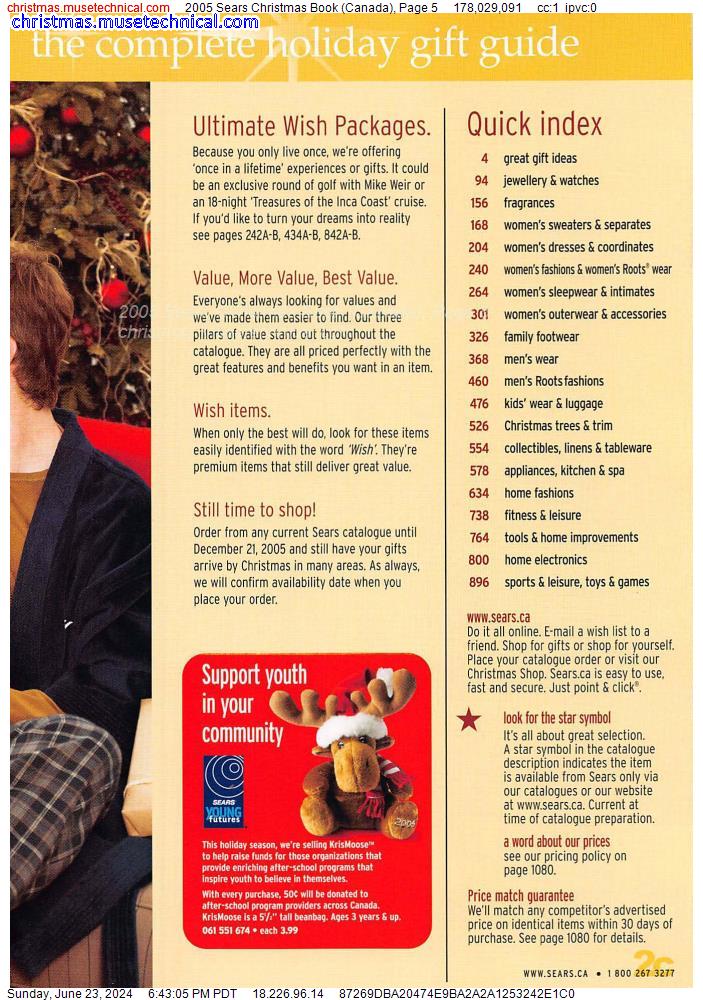 2005 Sears Christmas Book (Canada), Page 5