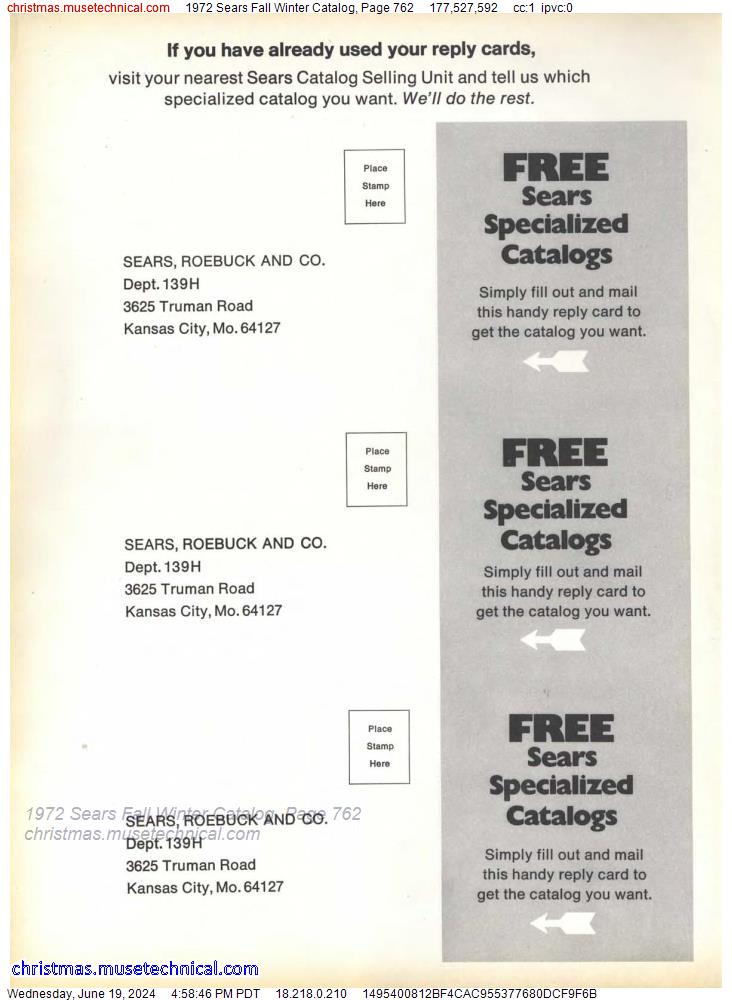 1972 Sears Fall Winter Catalog, Page 762