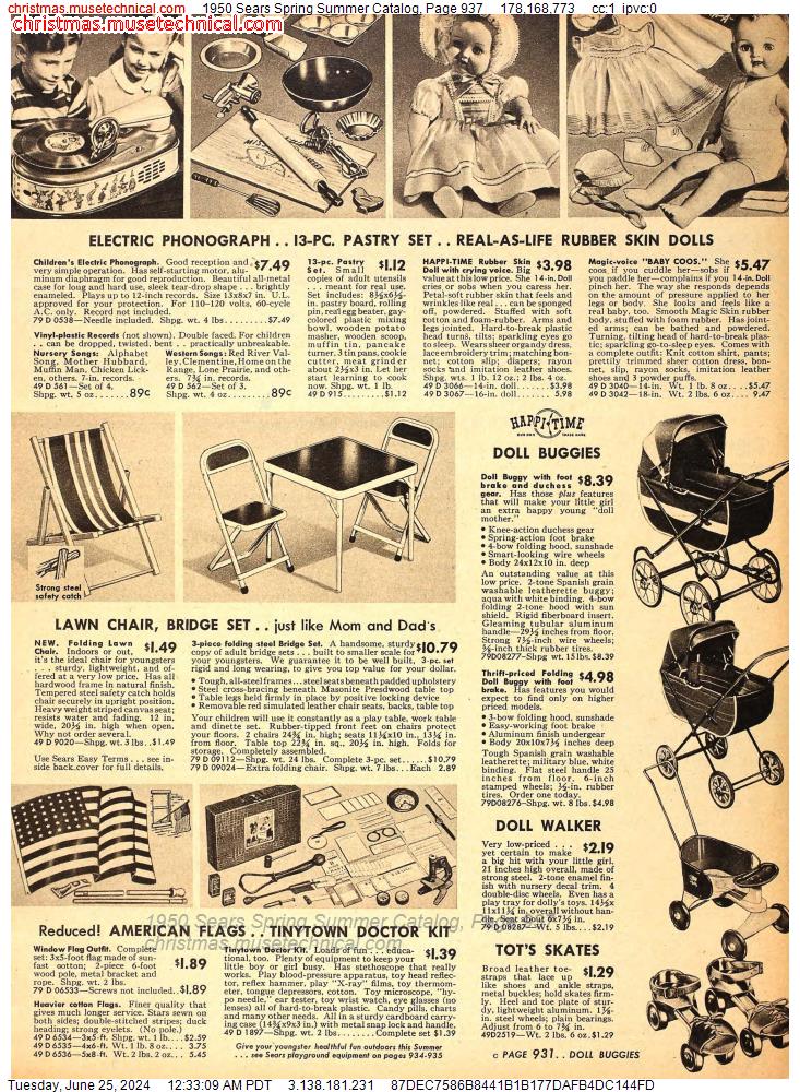 1950 Sears Spring Summer Catalog, Page 937