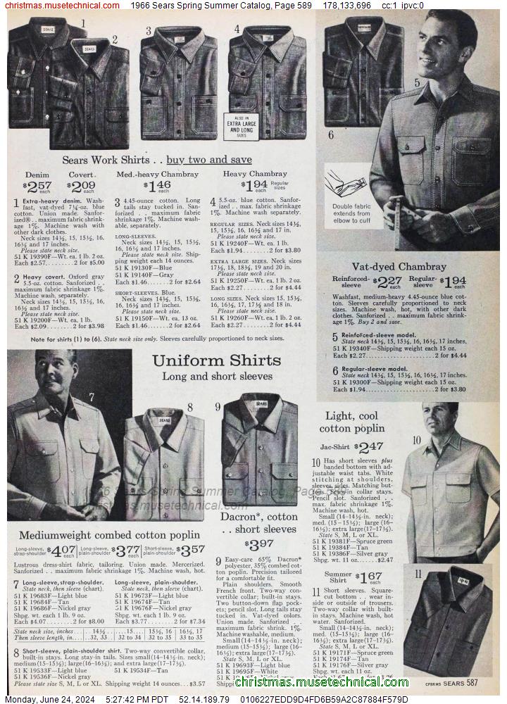 1966 Sears Spring Summer Catalog, Page 589