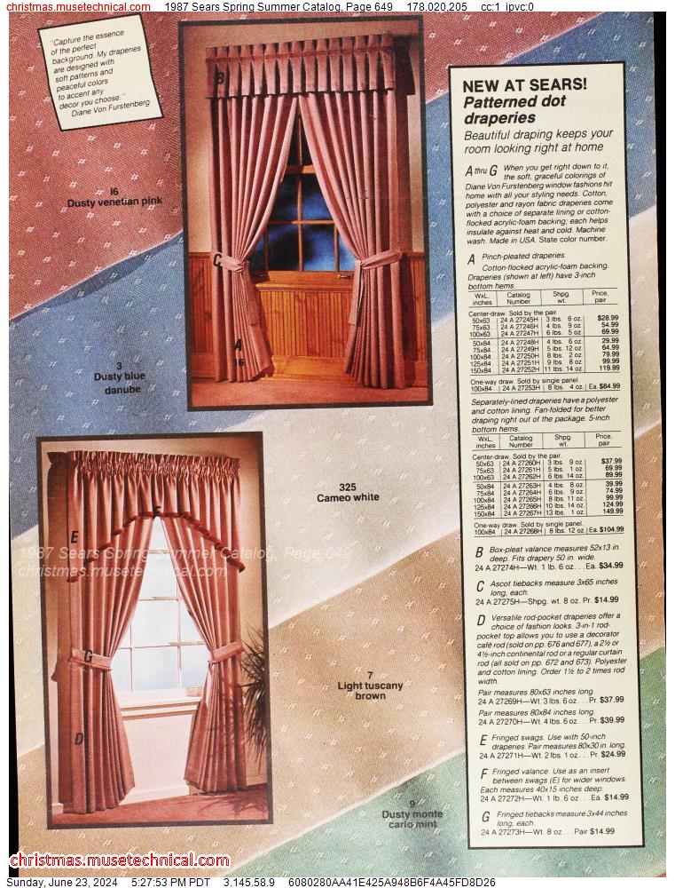 1987 Sears Spring Summer Catalog, Page 649