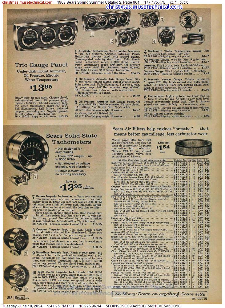 1968 Sears Spring Summer Catalog 2, Page 864