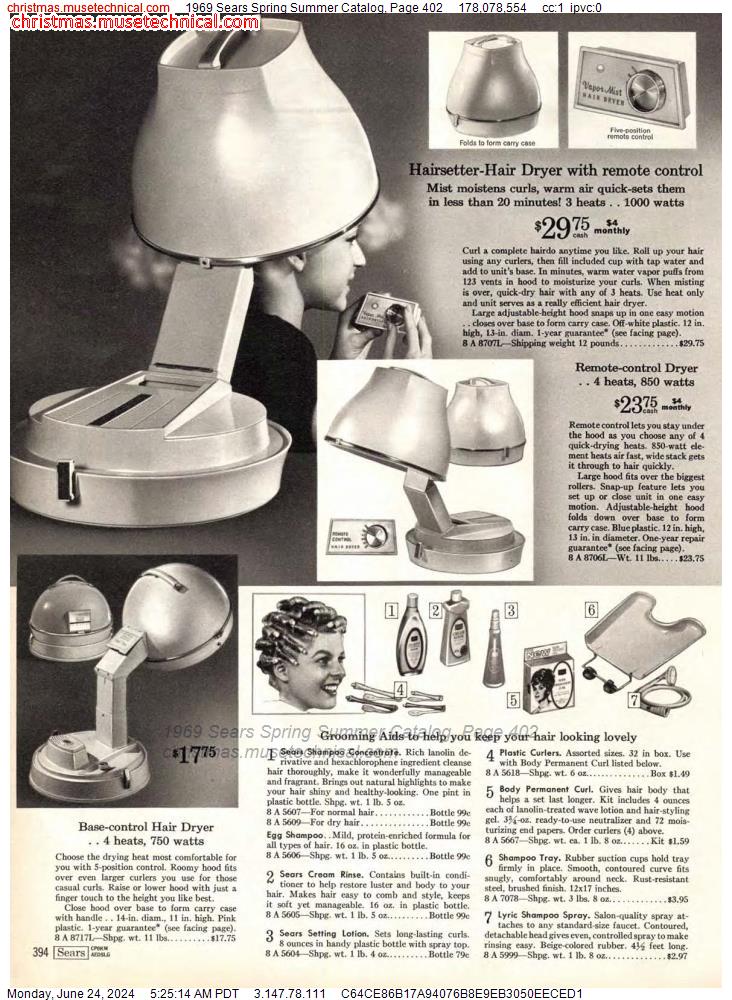 1969 Sears Spring Summer Catalog, Page 402