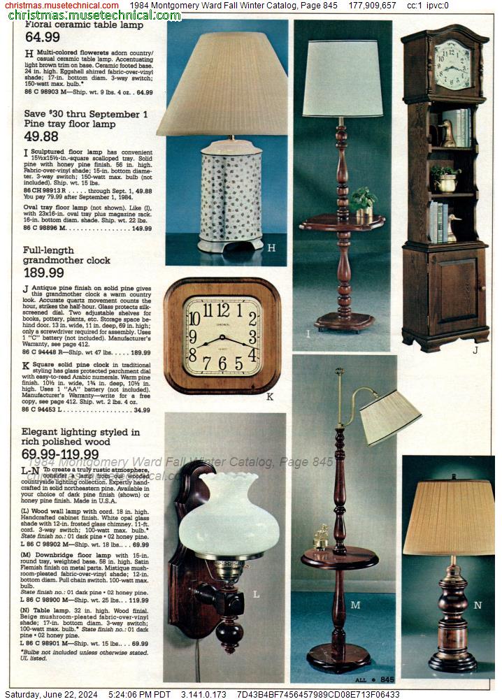 1984 Montgomery Ward Fall Winter Catalog, Page 845