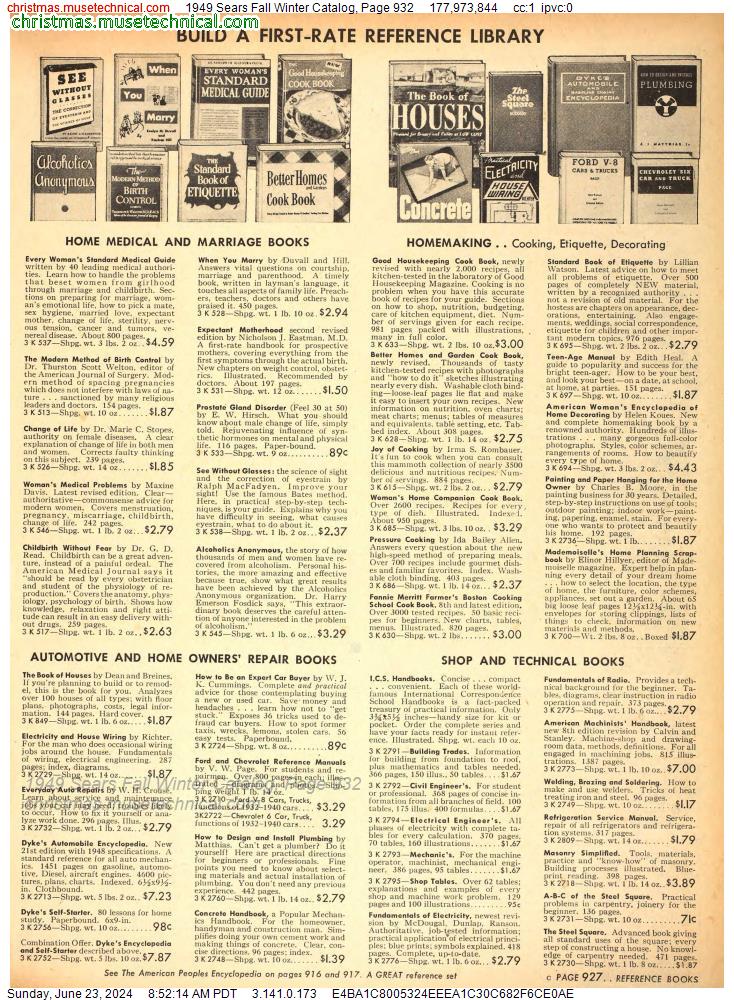 1949 Sears Fall Winter Catalog, Page 932