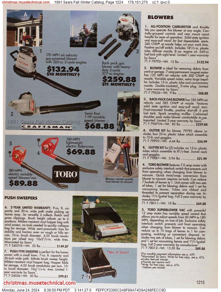 1991 Sears Fall Winter Catalog, Page 1224