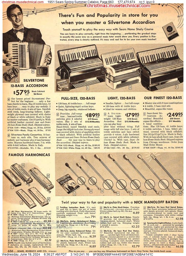 1951 Sears Spring Summer Catalog, Page 663