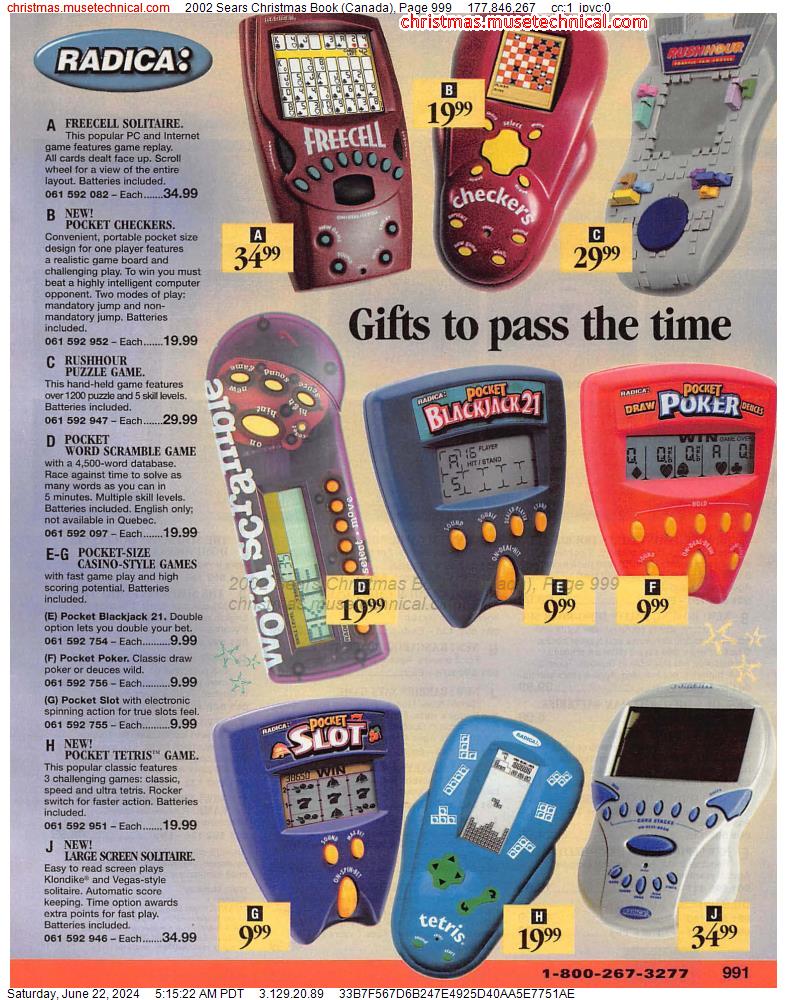 2002 Sears Christmas Book (Canada), Page 999