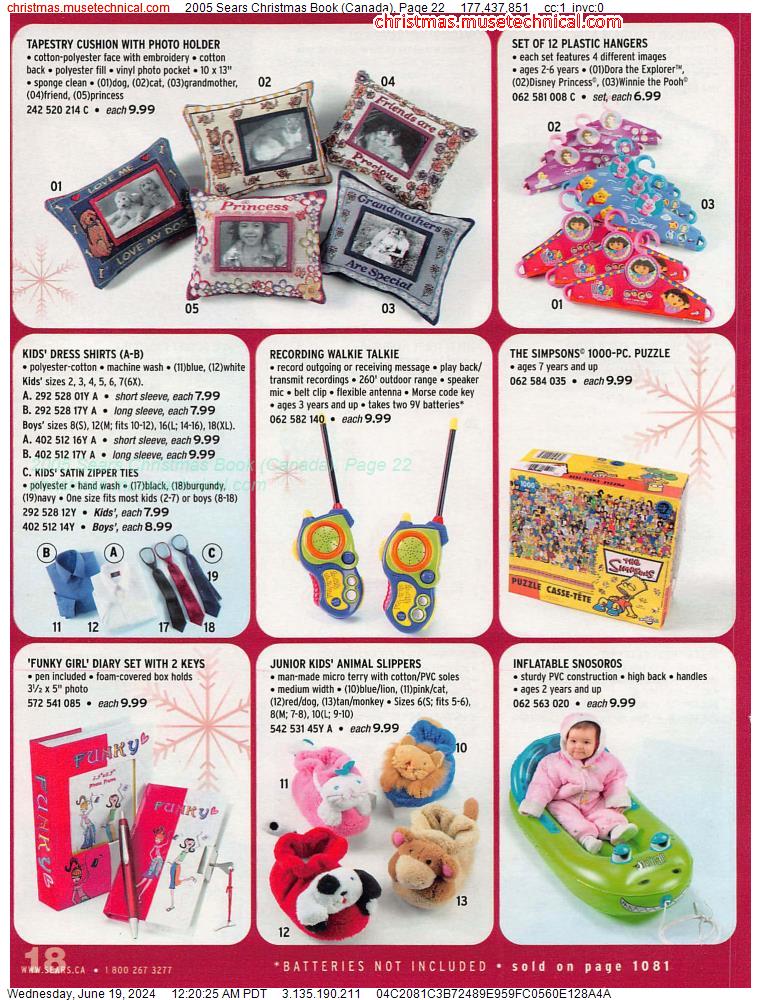 2005 Sears Christmas Book (Canada), Page 22