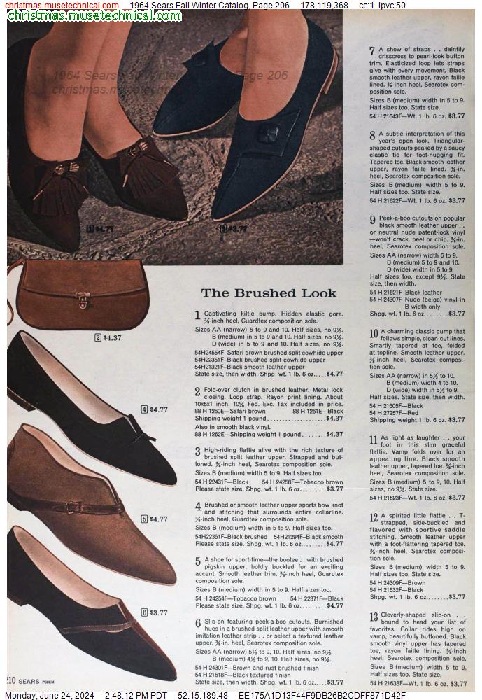 1964 Sears Fall Winter Catalog, Page 206