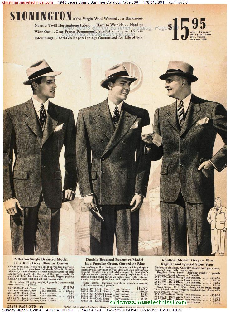 1940 Sears Spring Summer Catalog, Page 306