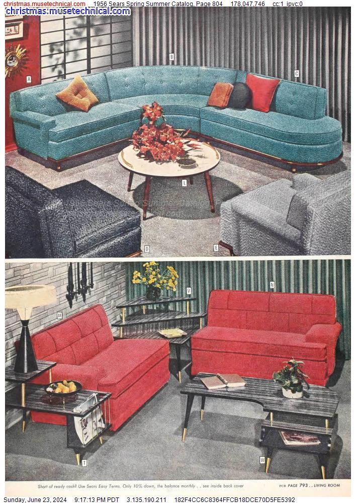 1956 Sears Spring Summer Catalog, Page 804