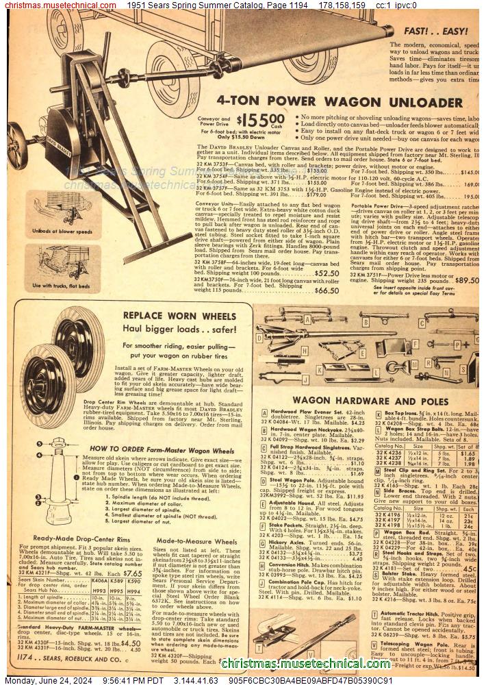 1951 Sears Spring Summer Catalog, Page 1194