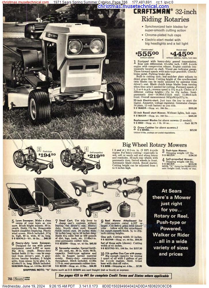 1971 Sears Spring Summer Catalog, Page 766