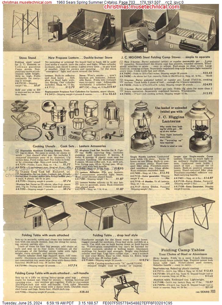 1960 Sears Spring Summer Catalog, Page 703