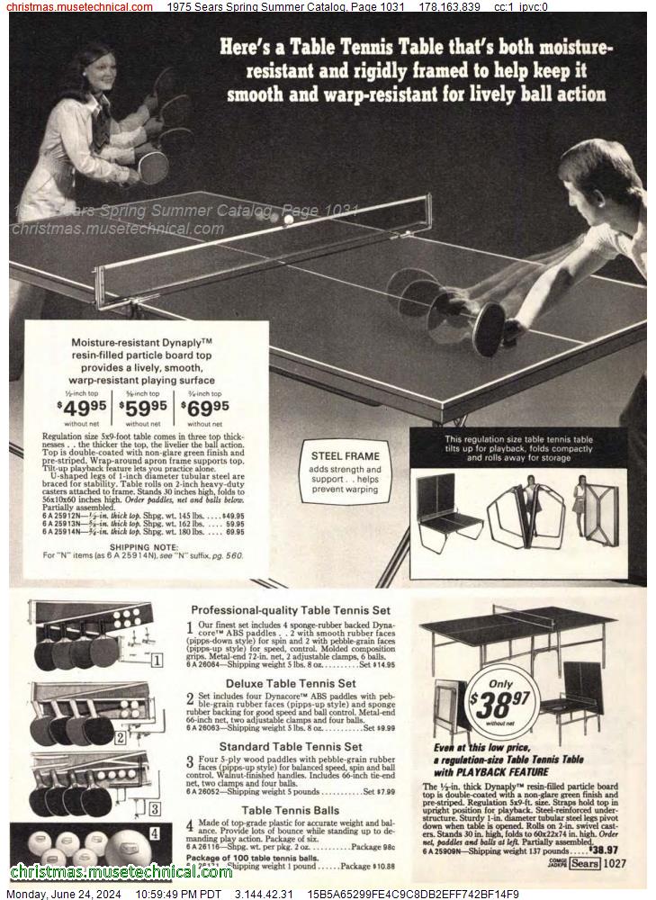 1975 Sears Spring Summer Catalog, Page 1031