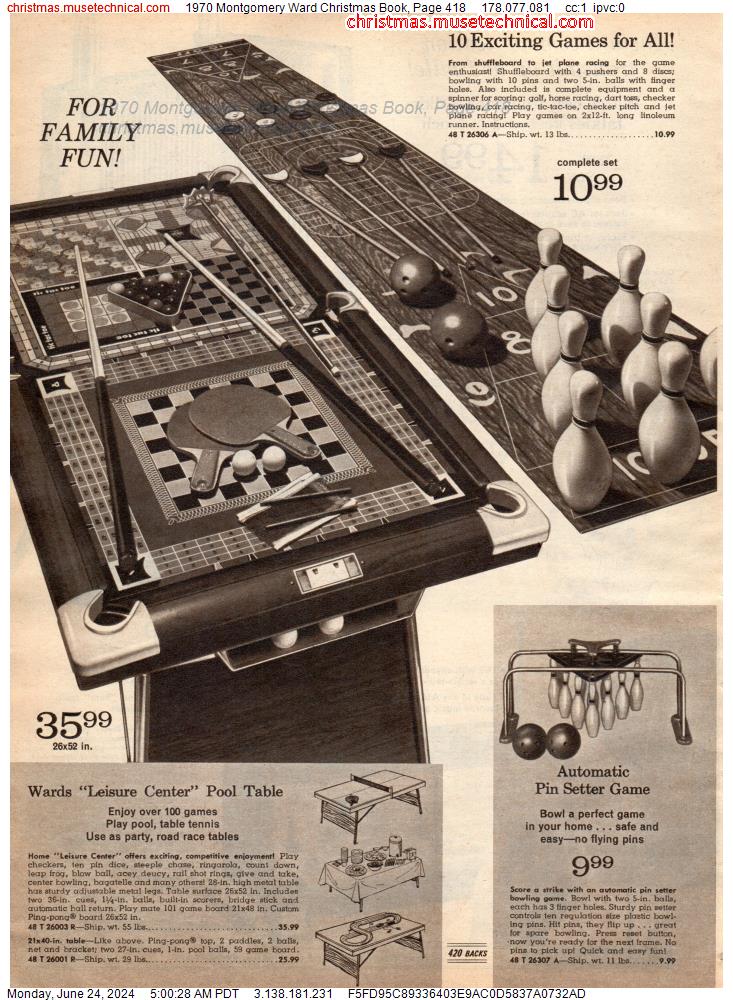 1970 Montgomery Ward Christmas Book, Page 418