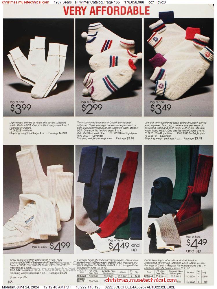 1987 Sears Fall Winter Catalog, Page 165