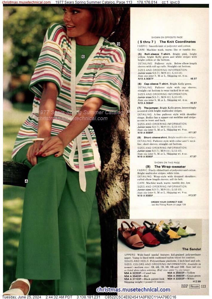 1977 Sears Spring Summer Catalog, Page 113