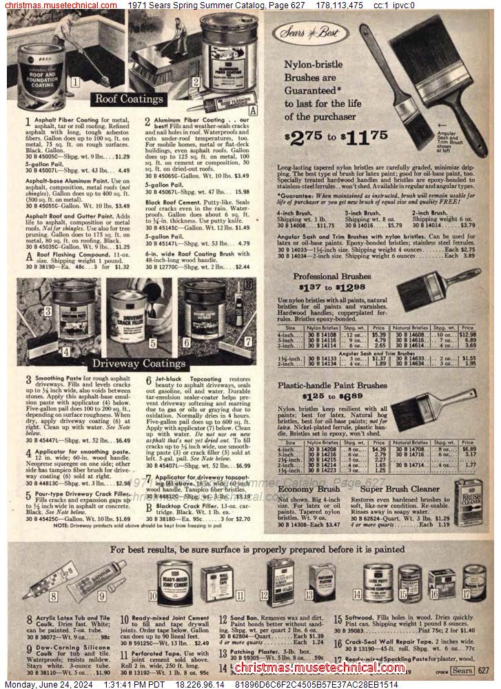 1971 Sears Spring Summer Catalog, Page 627
