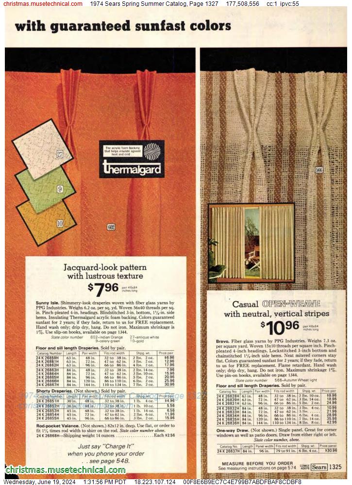 1974 Sears Spring Summer Catalog, Page 1327