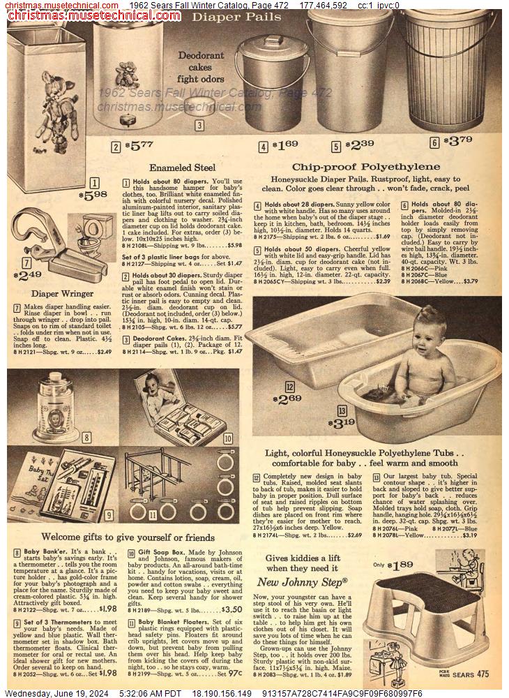 1962 Sears Fall Winter Catalog, Page 472