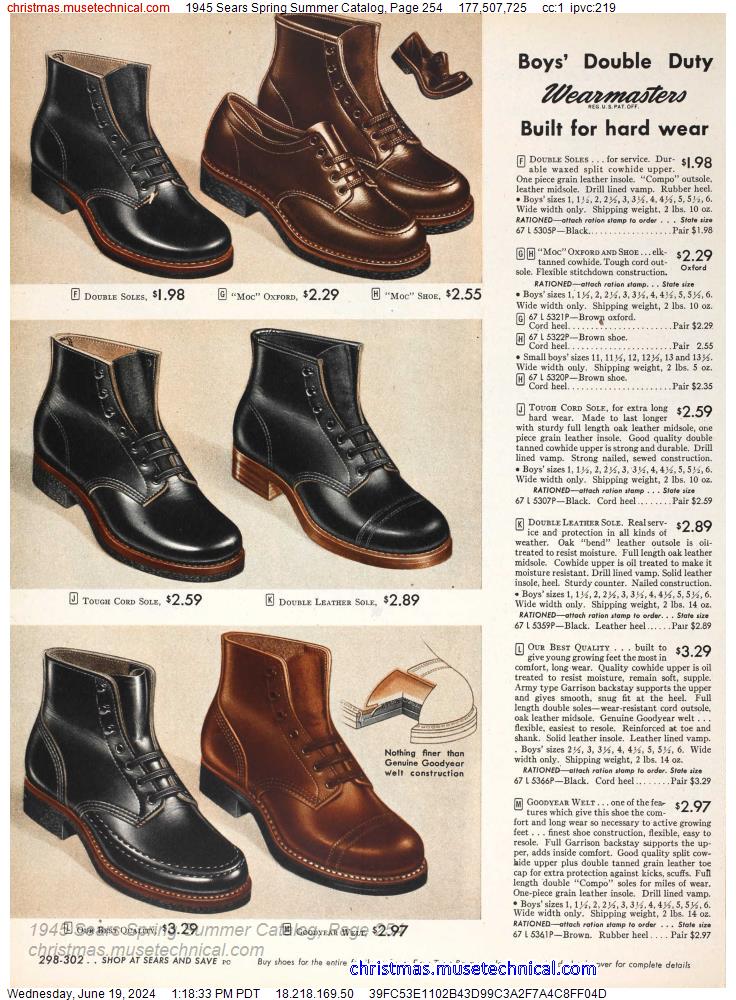 1945 Sears Spring Summer Catalog, Page 254