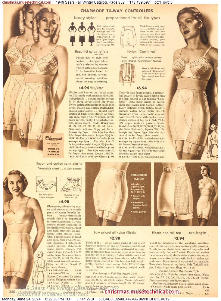 1949 Sears Fall Winter Catalog, Page 352
