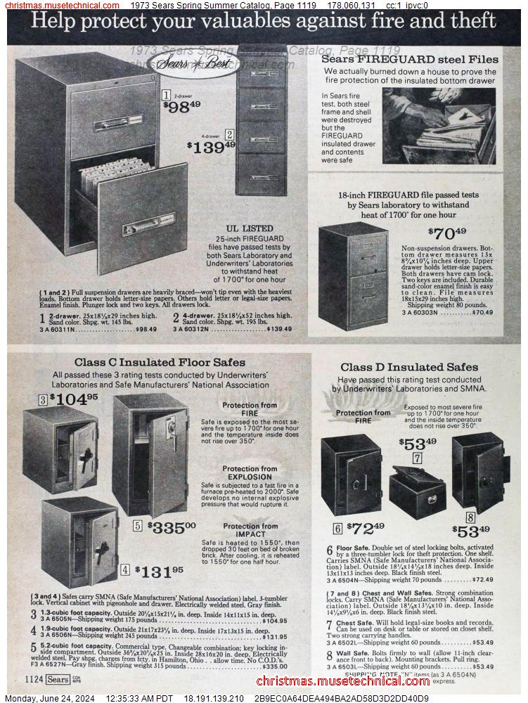 1973 Sears Spring Summer Catalog, Page 1119