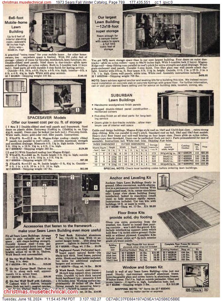 1973 Sears Fall Winter Catalog, Page 789
