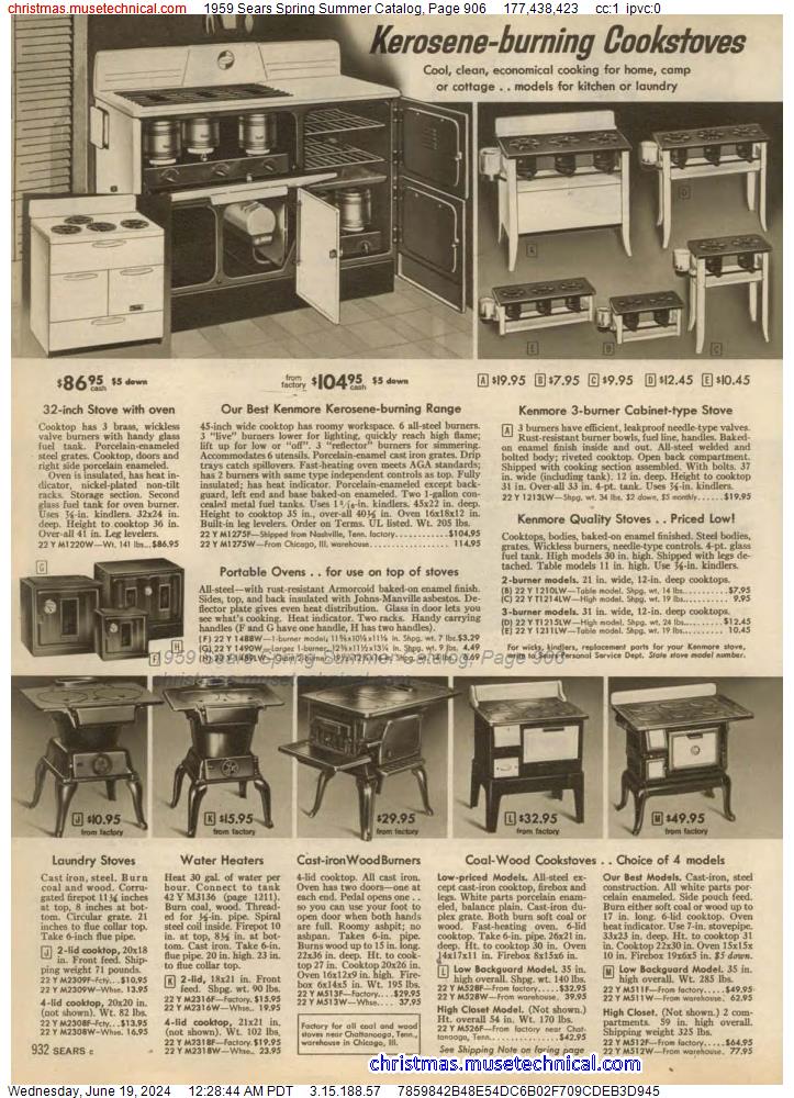 1959 Sears Spring Summer Catalog, Page 906