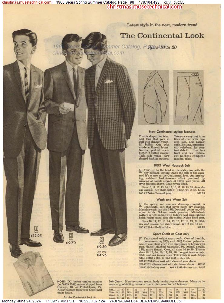 1960 Sears Spring Summer Catalog, Page 498